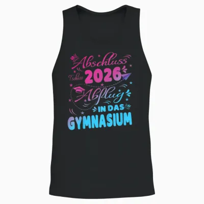 Schulkind Abschluss Grundschule 2026 Einschulung Gymnasium Unisex Tank Top - Black
