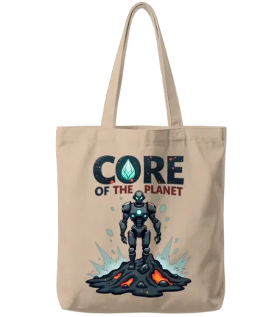 Embrace Earth's Power with Core of the Planet Tote Bags - Natural
