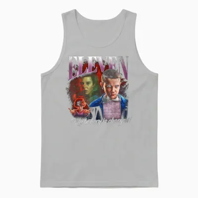 Stranger Things Eleven Homage Unisex Tank Top - Ash