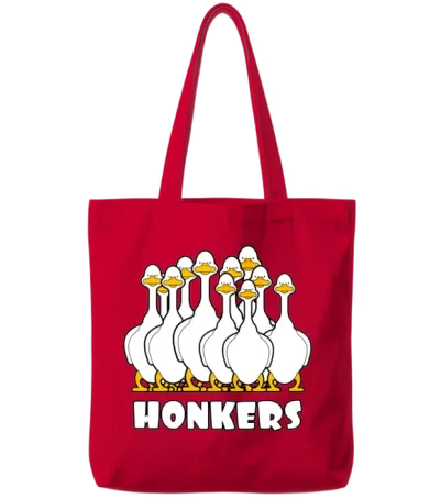 Honkers Funny Design with Nice Goose Tote Bags - Red