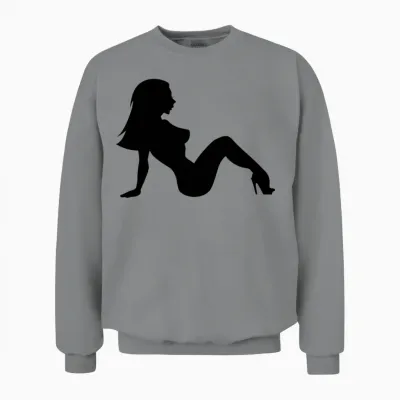 Sexy Retro Mudflap Girl Unisex Sweatshirt - Sport Grey