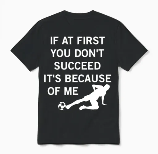 Soccer Defender Funny Saying Goalkeeper Gift Unisex T-Shirt in Black