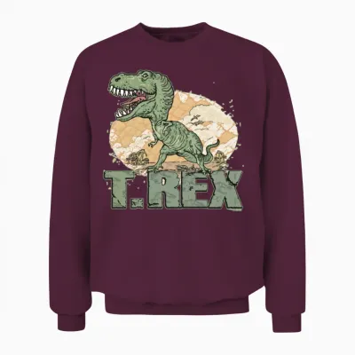 T Rex Tyrannosaurus Rex Unisex Sweatshirt - Maroon