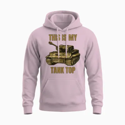 This Is My Tank Top Funny Tank Joke Army M1 19k Soldier Unisex Hoodie - Light Pink