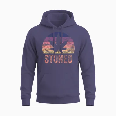 Retro Weed Unisex Hoodie - Heather Sport Dark Navy