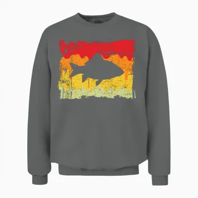 Fish Retro Unisex Sweatshirt - Graphite Heather