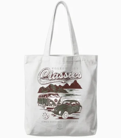 Volkswagen Type 2 T1 Campervan & Beetle Classics Father's Day Tote Bags - White