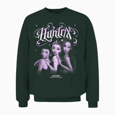 Kpop Demon Hunters Huntrix Gothic Officially Licensed Unisex Sweatshirt - Forest