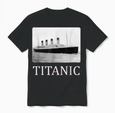 Titanic 1912 Vintage Titanic Expert Titanic Jungen Mädchen Unisex T-Shirt - Black