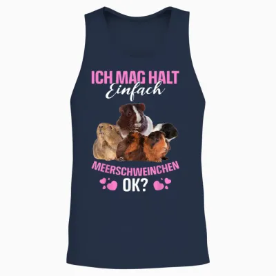 Ich Mag Halt Einfach Meerschweinchen Ok? Guinea Pig Unisex Tank Top - Navy