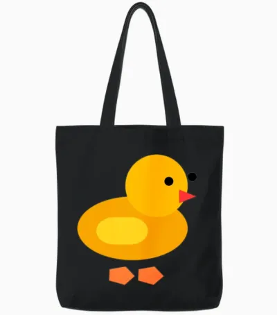 Funny Duck Tote Bags - Black