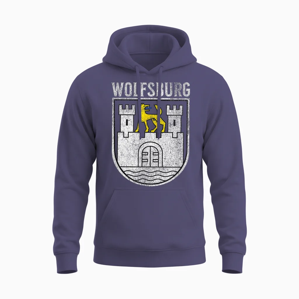 Wolfsburg Allemagne Unisex Hoodie in Heather Sport Dark Navy