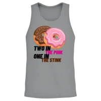 Two in the Pink One in the Stink Funny Shocker Unisex Tank Top - Sport Grey – 2