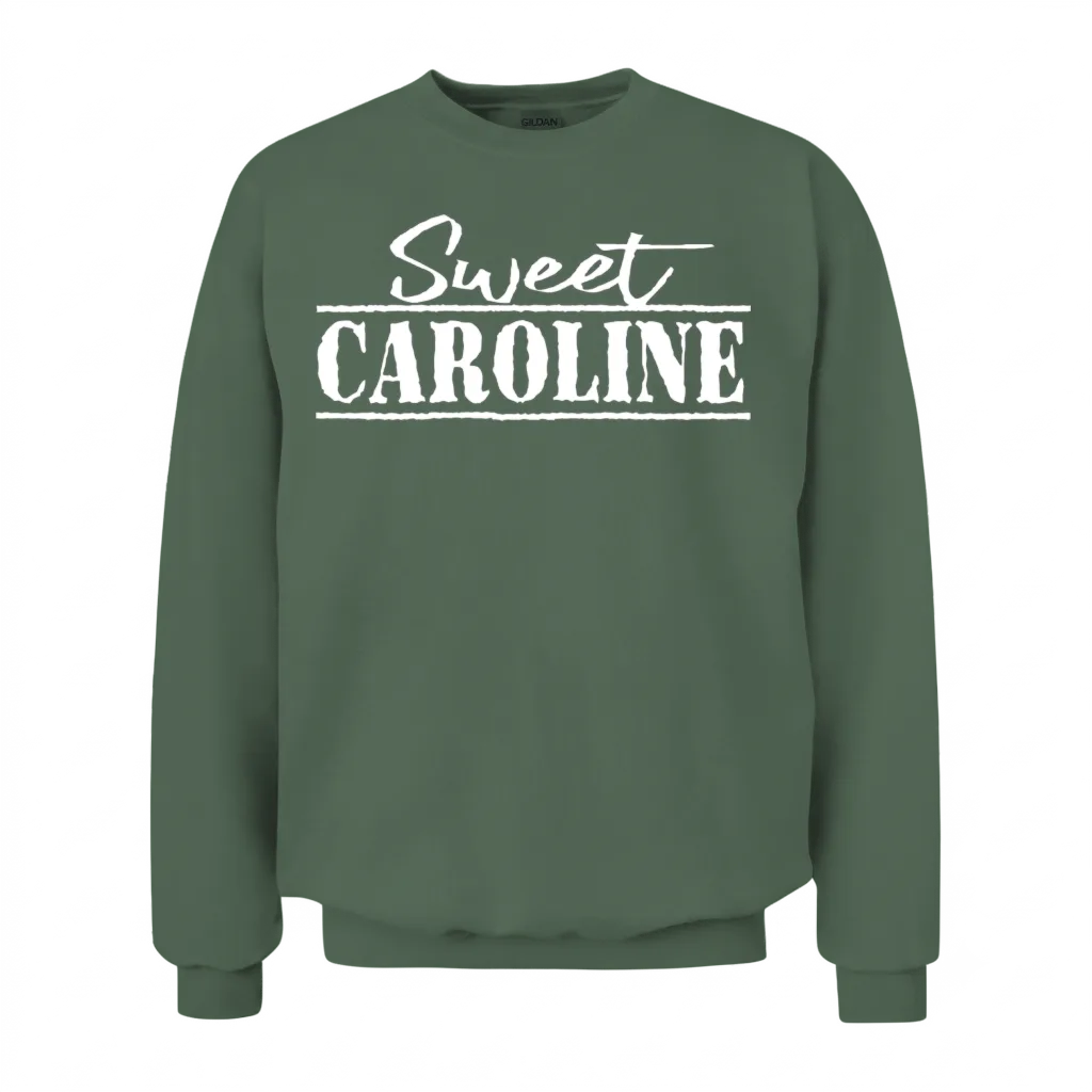 Sweet Caroline White 3 Unisex Sweatshirt - Military Green