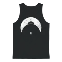 Retro Rocket Unisex Tank Top - Black – 1