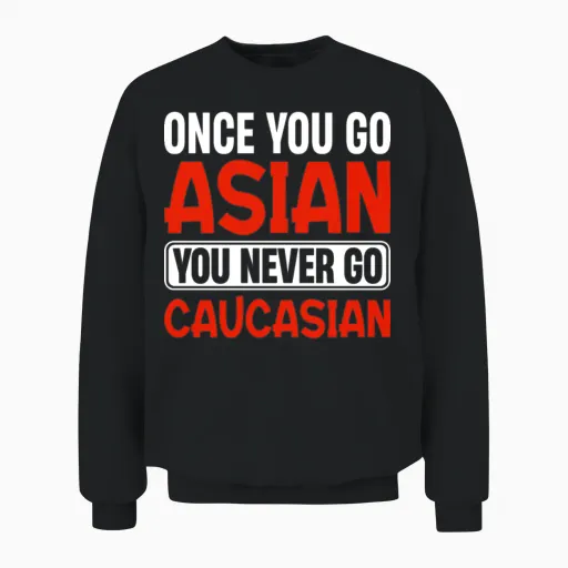 Funny Asian Pride Unisex Sweatshirt in Black
