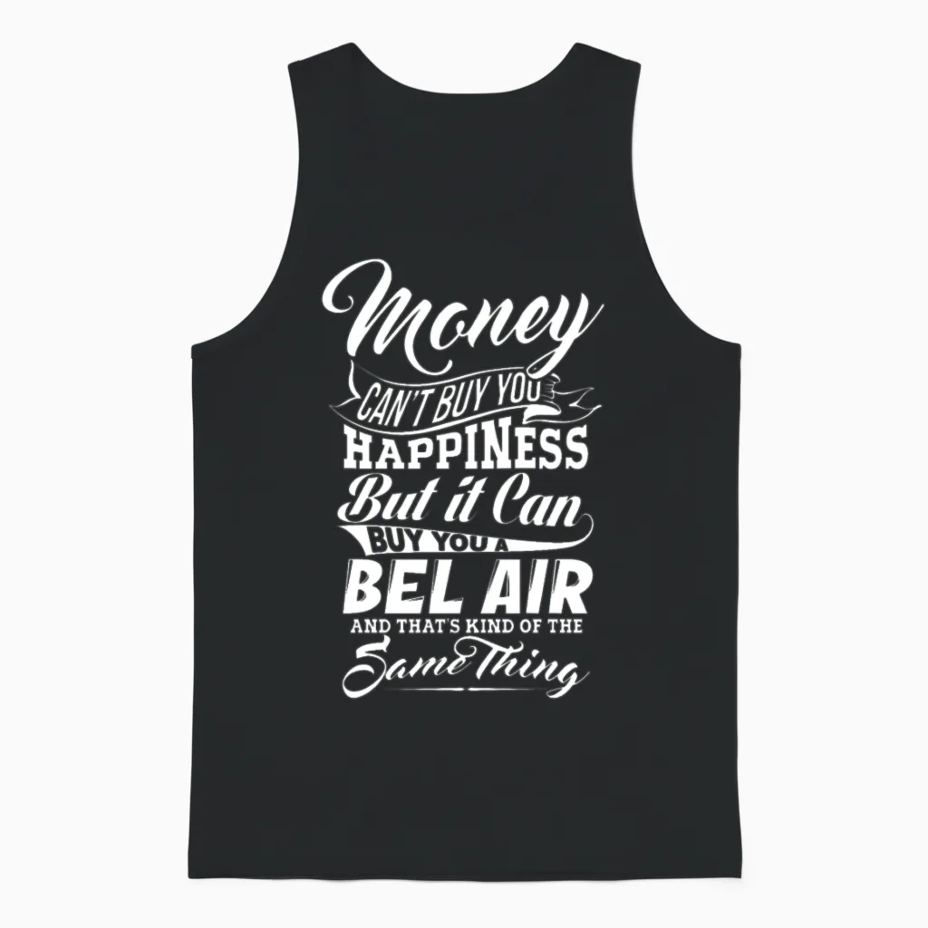 Money and Bel Air W Unisex Tank Top in Black