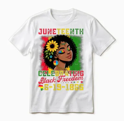 Juneteenth Shirts Women Celebrating Black Freedom Day 1865 Unisex T-Shirt - White