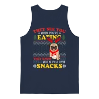 Pug Ugly They See You're Eating Unisex Tank Top - Navy – 1