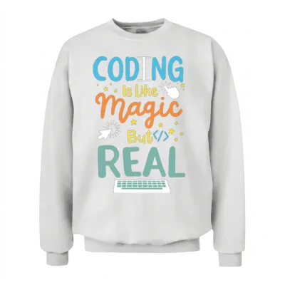 Coding Coder Programming Retro Unisex Sweatshirt - White