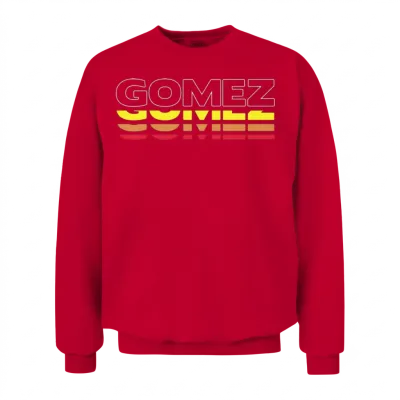 Gomez First Name Funny Vintage Sunset Gomez Unisex Sweatshirt - Red