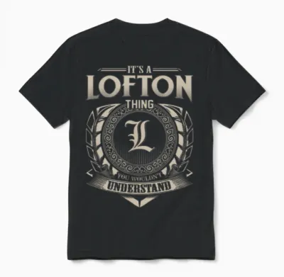 It's a Lofton Thing You Wouldn't Understand Name Unisex T-Shirt - Black