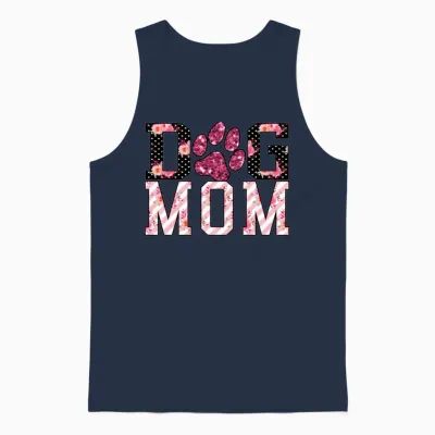 Dog Mom Unisex Tank Top - Navy
