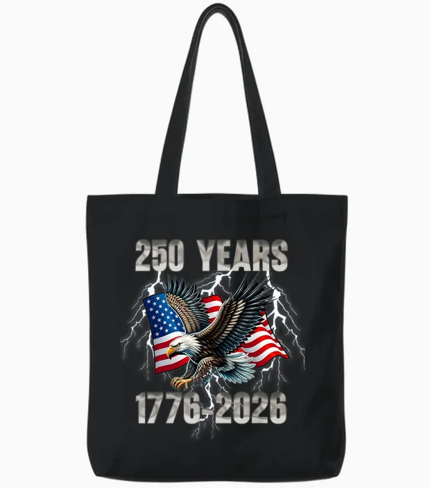250 Jahre Geburtstag 4. Juli Amerika Usa 250. Jahrestag Tote Bags in Black