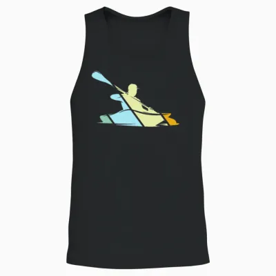 Canoe Retro Unisex Tank Top - Black