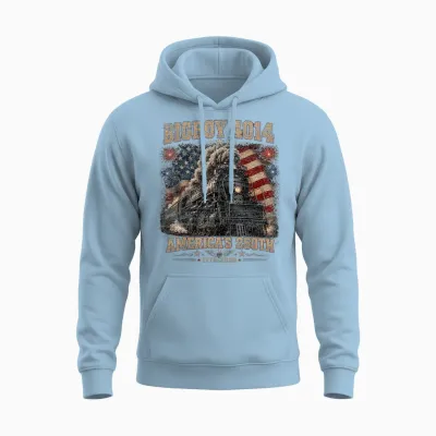 250th Anniversary Usa Big Boy 4014 Train Vintage Us Unisex Hoodie - Light Blue