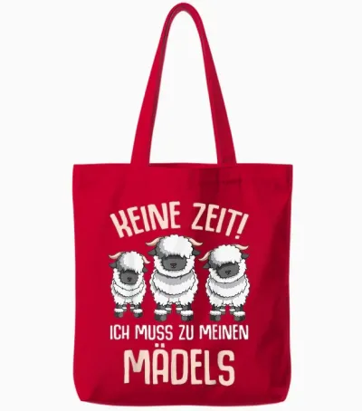 Walliser Schwarznasenschaf Schafe Tote Bags - Red