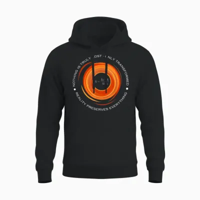 Black Hole Thermodynamics, Physical Equation Quote Entropy Unisex Hoodie - Black