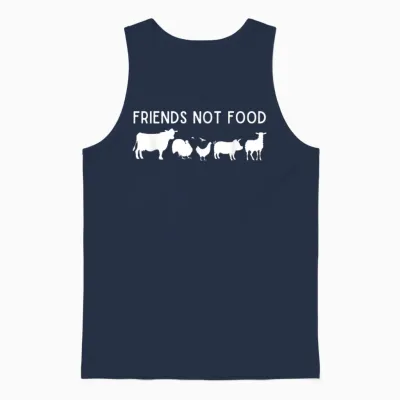 Friends Not Food Unisex Tank Top - Navy