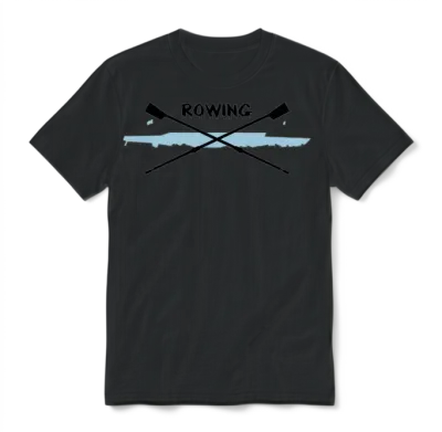 Rowing, Crew Unisex T-Shirt - Black