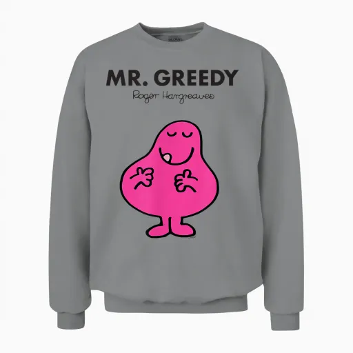 Mr. Men Mr. Greedy Unisex Sweatshirt - Sport Grey