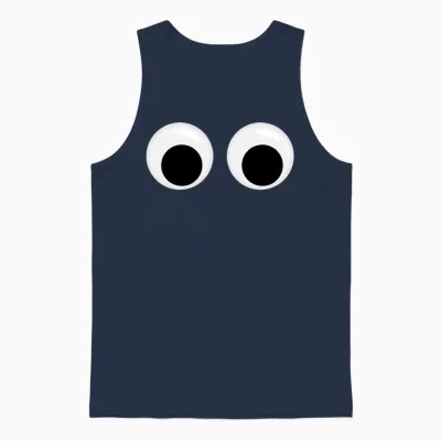 Googly Eyes Unisex Tank Top - Navy