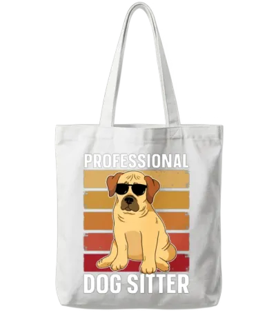 Professional Dog Sitter Puppy Dogs Dog Sitting Tote Bags - White