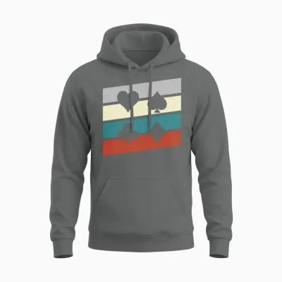Poker Retro Unisex Hoodie - Graphite Heather