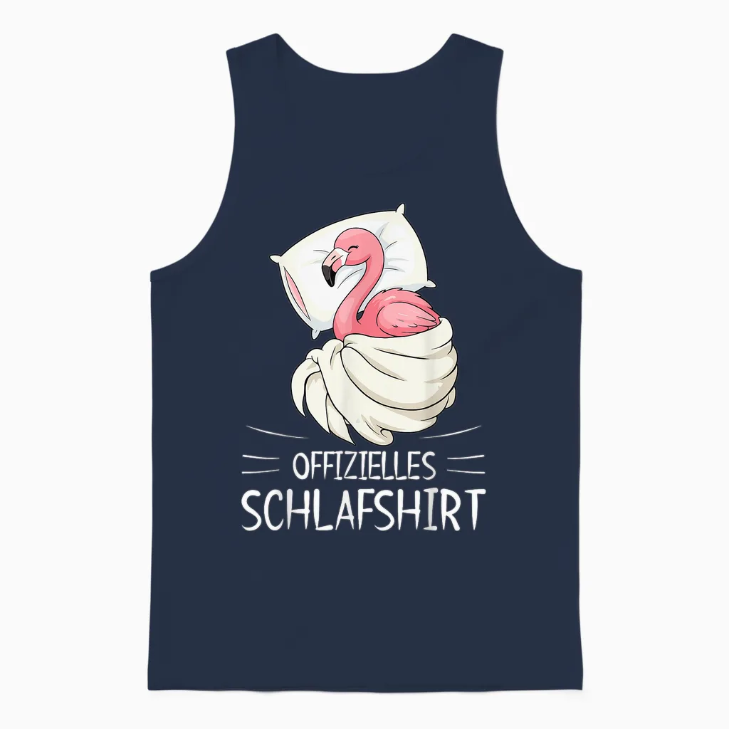 Offizielles Schlafshirt Flamingo Pyjama Schlafanzug Unisex Tank Top in Navy
