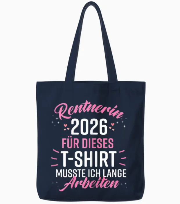 Retirement 2026 Retirement Pension Decoration Pensioner 2026 Tote Bags in Navy