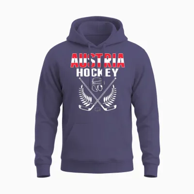 österreich Eishockey Fan Trikot österreich Hockey Team Supporter Unisex Hoodie - Heather Sport Dark Navy
