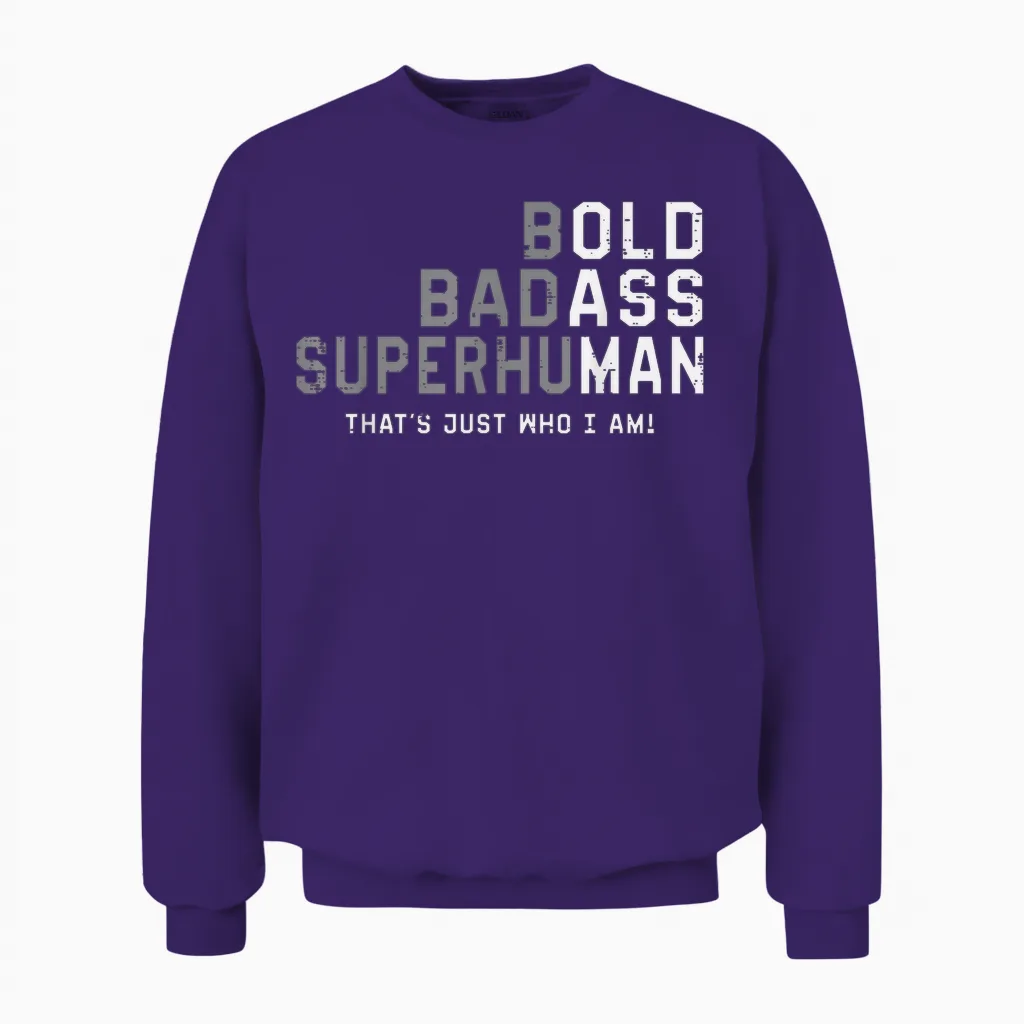 Funny Old Man Saying Gag Gift Fathers Day Birthday Dad Men Unisex Sweatshirt in Purple