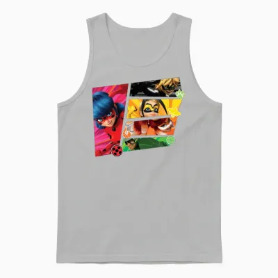 Miraculous Superheroes Unisex Tank Top - Ash