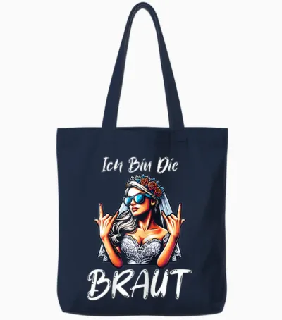 Ich Bin Die Braut – Jga Shirt Für Junggesellinnenabschied Tote Bags - Navy