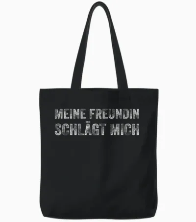 Meine Freundin Schlägt Mich Tote Bags - Black
