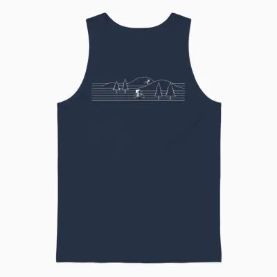 Mountain Biking Mountain Bike Cycling Unisex Tank Top - Navy