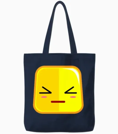 Funny Face Tote Bags - Navy