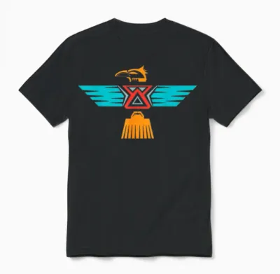 Thunderbird Stammeskunst Native American Indianer Indigene Unisex T-Shirt - Black