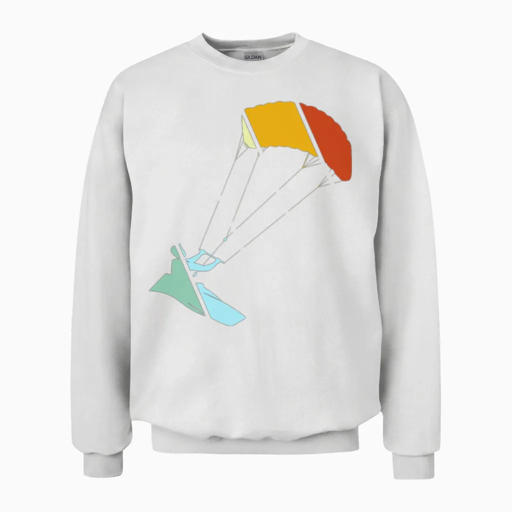 Kite Retro Unisex Sweatshirt in White