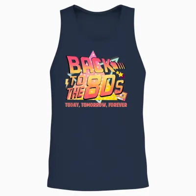 Back to the 80s Retro Vintage 80s Halloween Costume 80s Unisex Tank Top - Navy